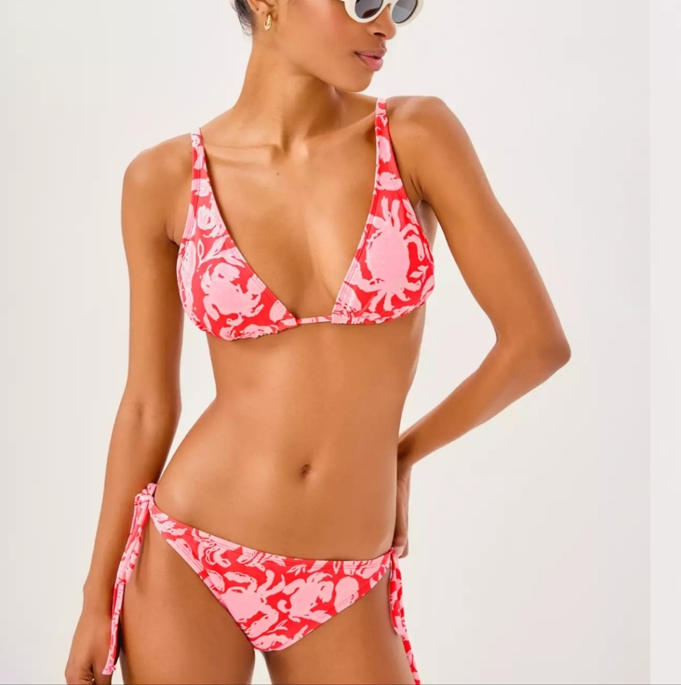 NWT Lilly Pulitzer Bikini In Crab Collab Top And Bottom Size 0
